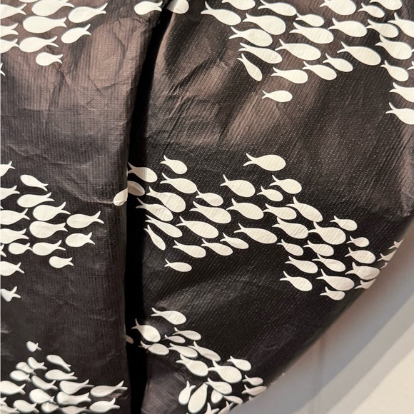 FE Fish Reversible Tote with Matching Pouch
